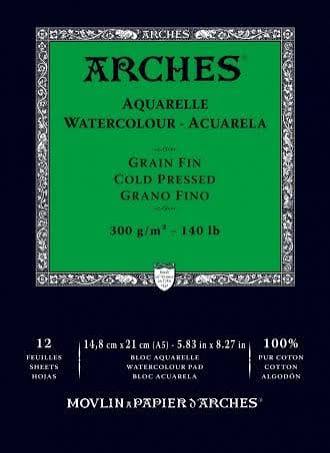 Arches Aquarelle Watercolour Cold pressed - 300gsm - Duthy Street Art Supplies
