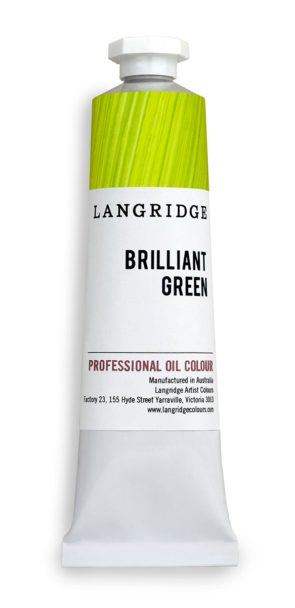langridge oil paint - brilliant green - 40 ml