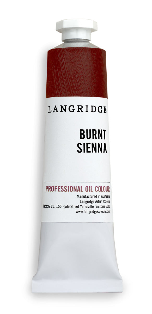 langridge oil paint - burnt sienna - 40ml