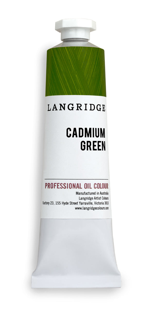langridge oil paint - cadmium green - 40ml