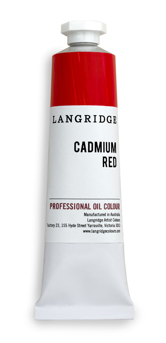 langridge oil paint - cadmium red - 40ml