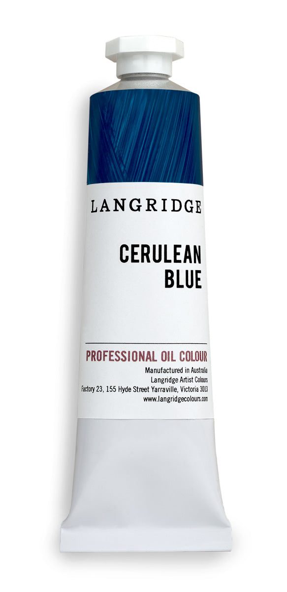 langridge oil paint - cerulean blue - 40ml