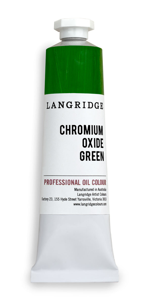 Langridge oil paint chromium oxide green - 40 ml