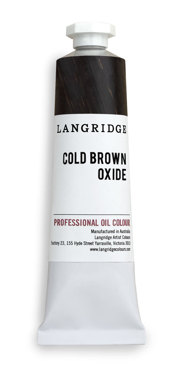 langridge oil paint - cold brown oxide - 40ml