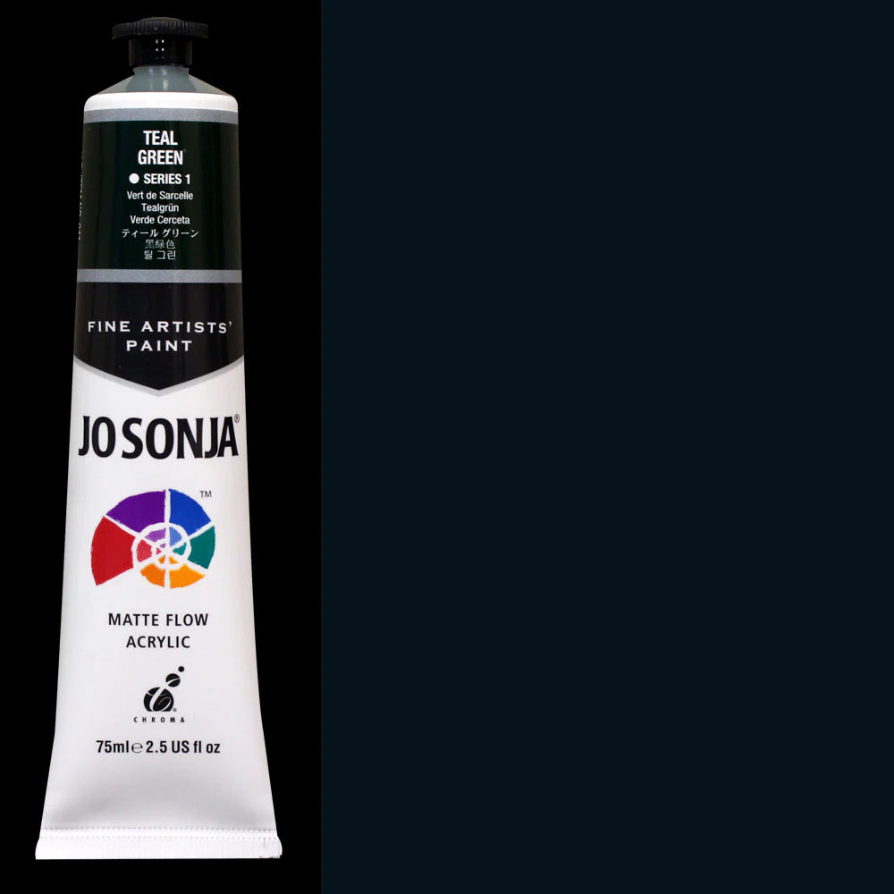 Jo Sonja Teal Green Acrylic paint 75ml - Series 1 - Duthy Street Art Supplies