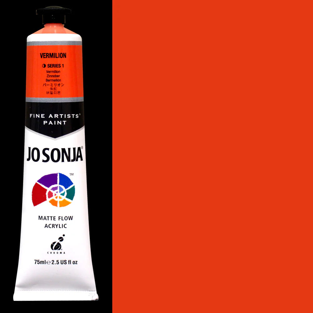 Jo Sonja Matte Flow Acrylic - Vermilion - 75ml - Series 1