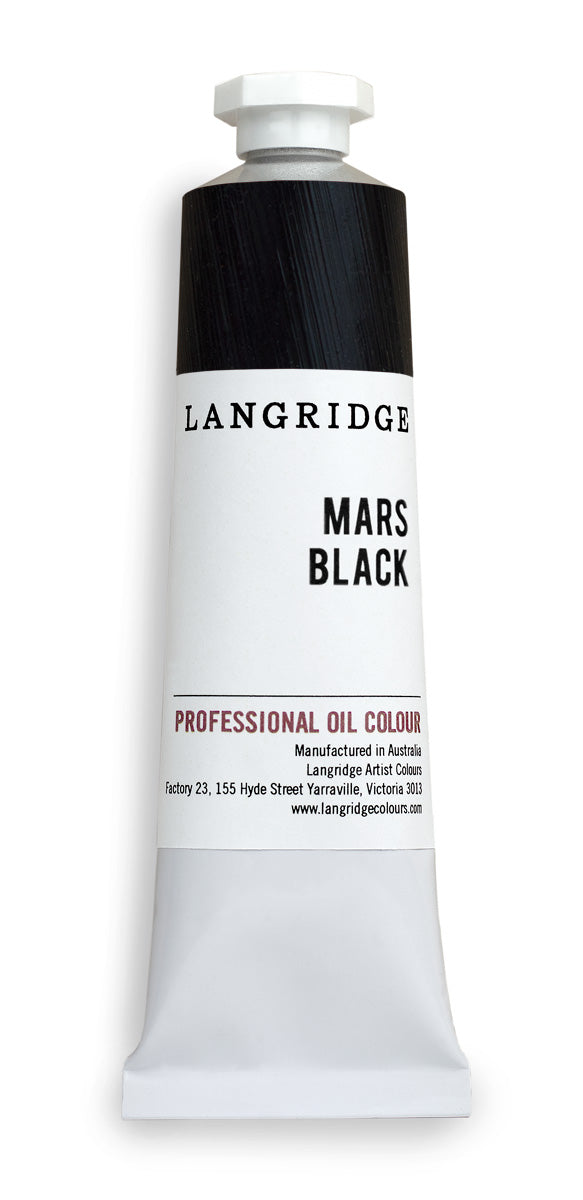 Langridge oil paint - mars black - 40ml