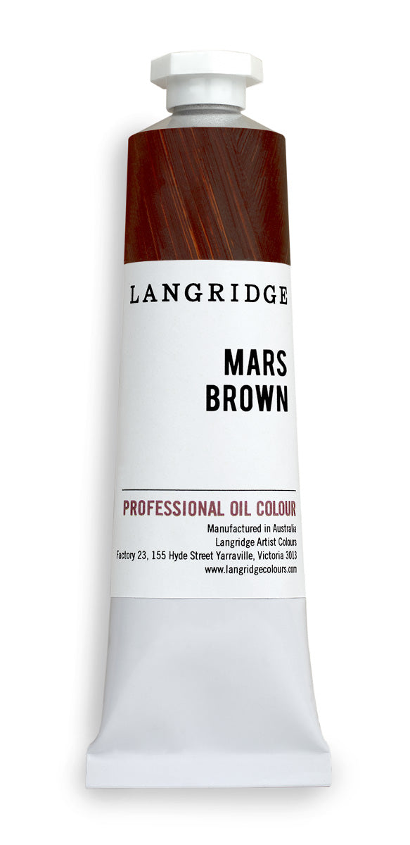 langridge oil paint - mars brown - 40ml