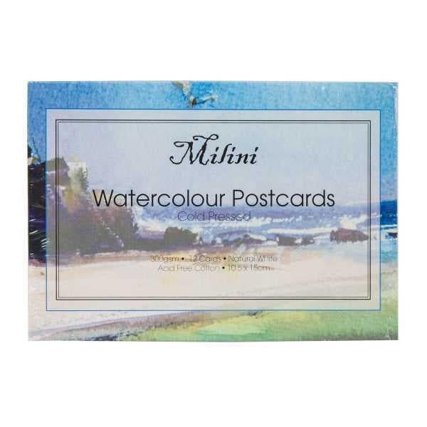 Milini Watercolour Postcards - Cold Pressed.  300gsm 10.5 x 15 cm