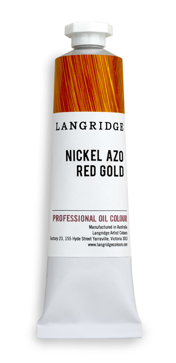 langridge oil paint - nickel azo red gold - 40ml