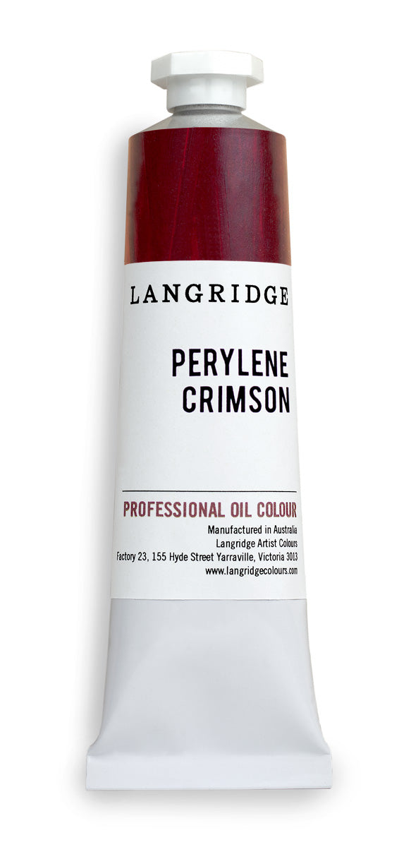 langridge oil paint - perylene crimson - 40ml