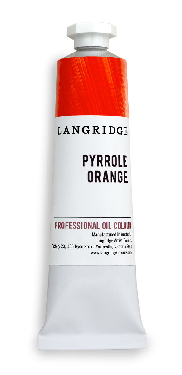 langridge oil paint - pyrrole orange - 40ml