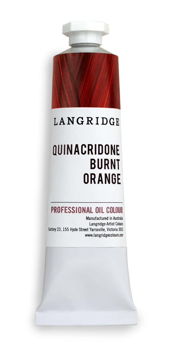langridge oil paint - quinacridone burnt orange - 40ml