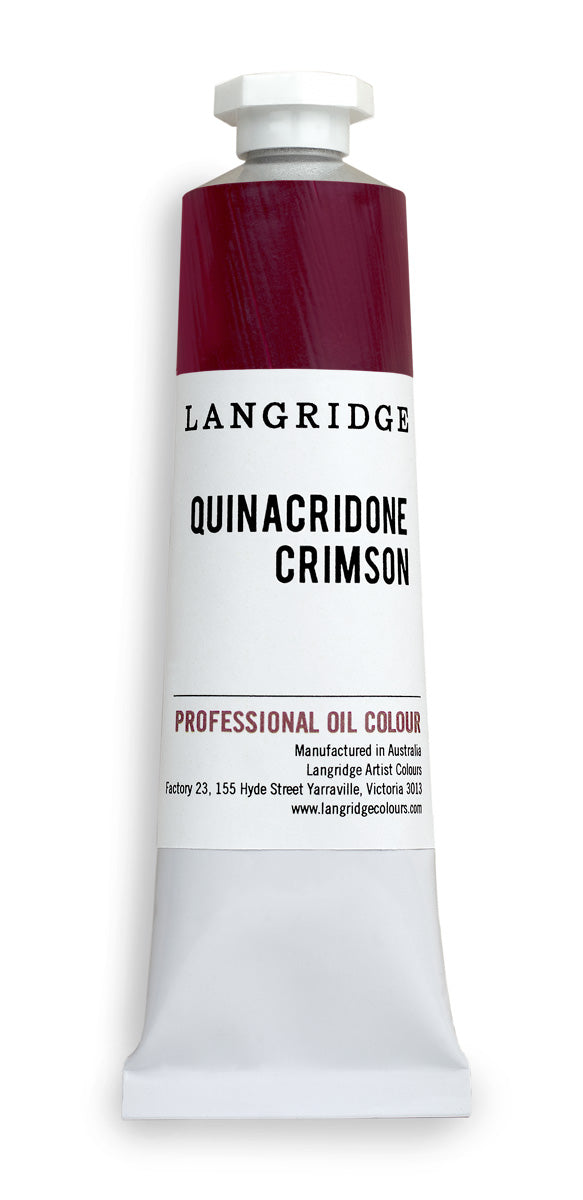 langridge oil paint - quinacridone crimson - 40ml