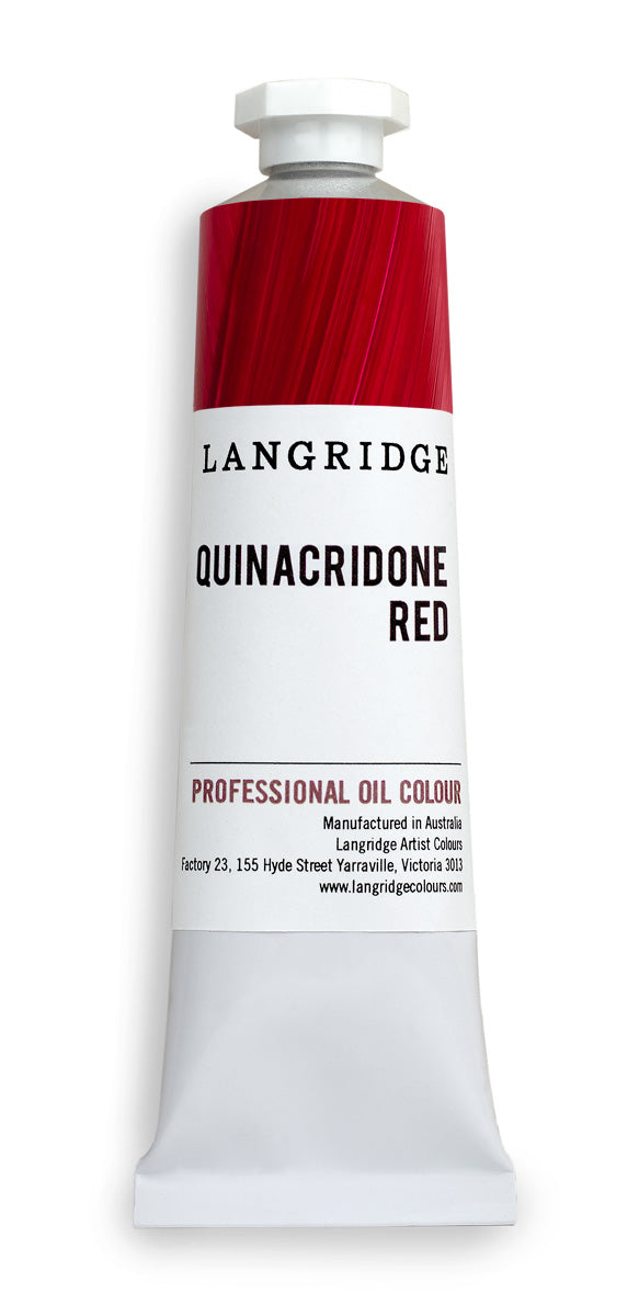 langridge oil paint - quinacridone red - 40ml