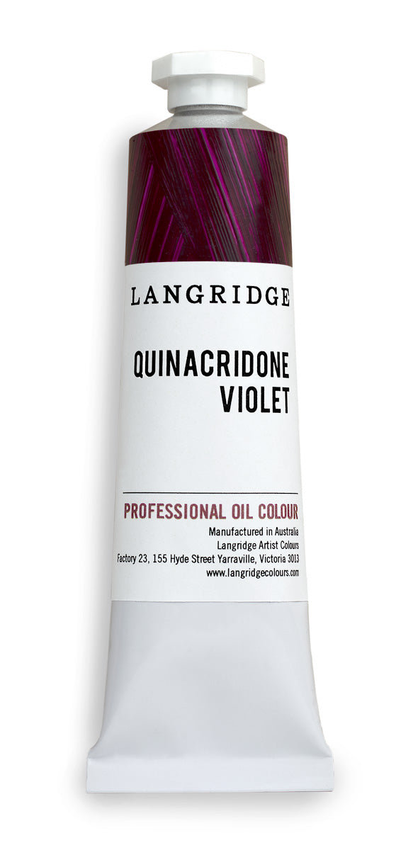 langridge oil paint quinacridone violet - 40ml