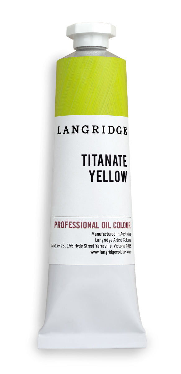 langridge oil paint - titanate yellow - 40ml
