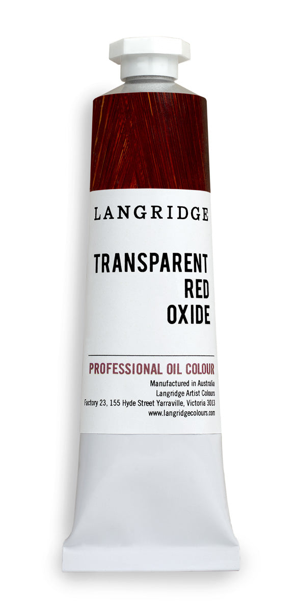 langridge oil paint - transparent red oxide - 40ml