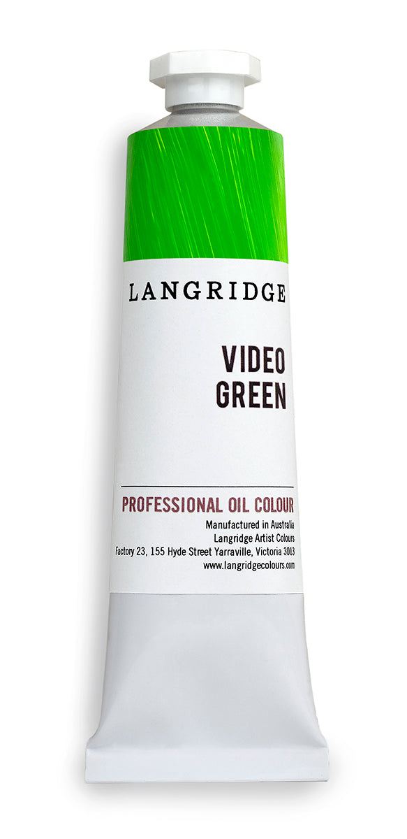 langridge oil paint - video green - 40ml