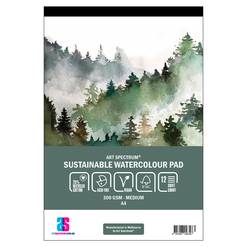 Art Spectrum Watercolour Sustainable Pad 300gsm - medium A4 12 sheets
