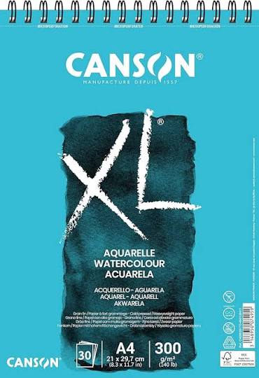 Canson XL Watercolour paper - 300gsm - A4 - 30 pages