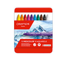 Caran D'Ache Neocolor II Aquarelle soluble wax pastel - set of 10