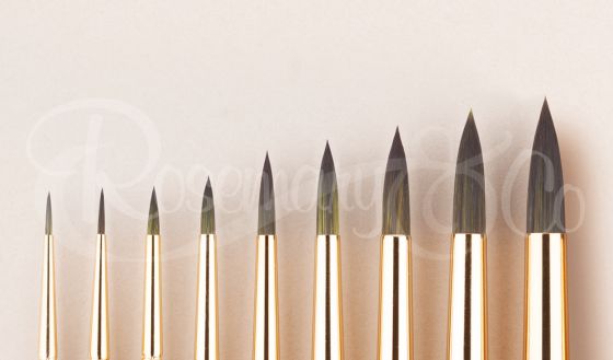 Rosemary & Co Handmade evergreen pointed round brush - Size 1
