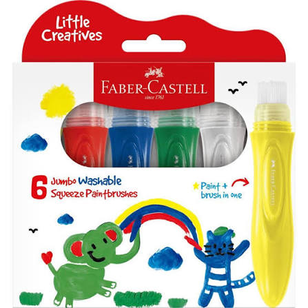 Faber-Castell 6 Jumbo Squeeze paintbrush - Duthy Street Art Supplies