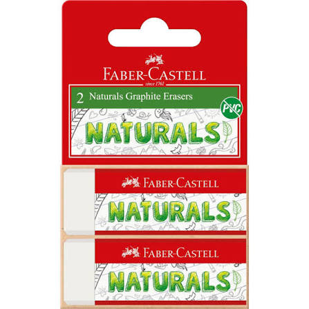 Faber-Castell PVC free Naturals eraser - 2 pack