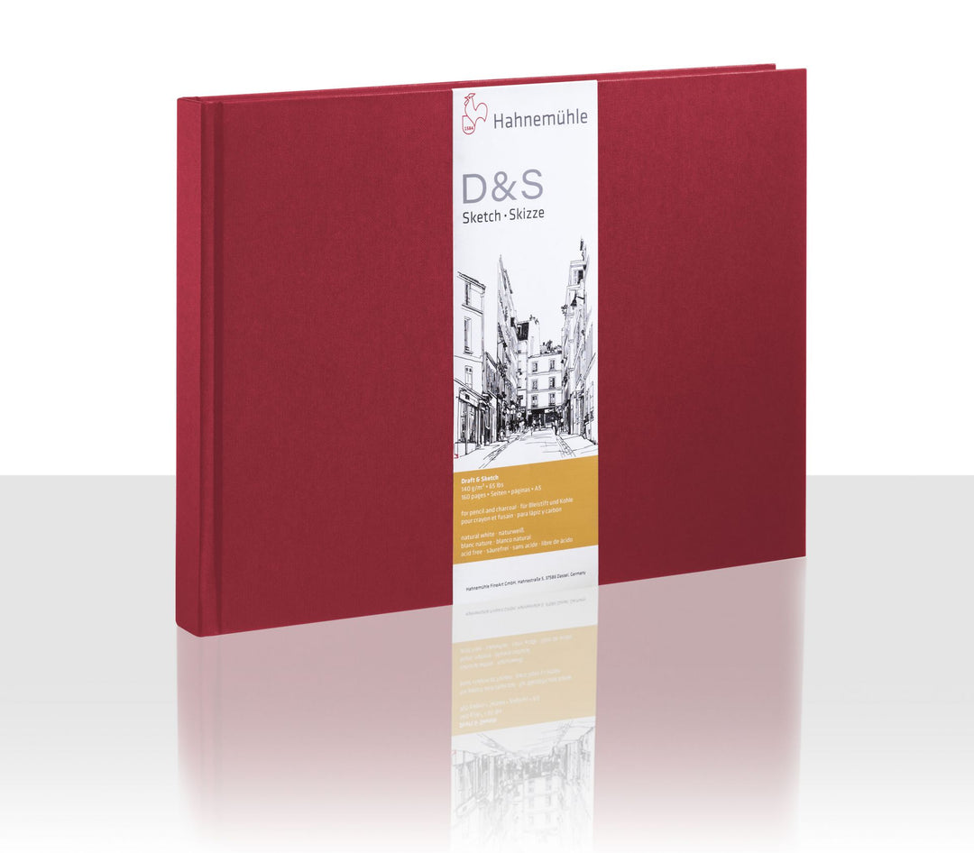 hahemuhle DS sketchbook red A5 landscape 