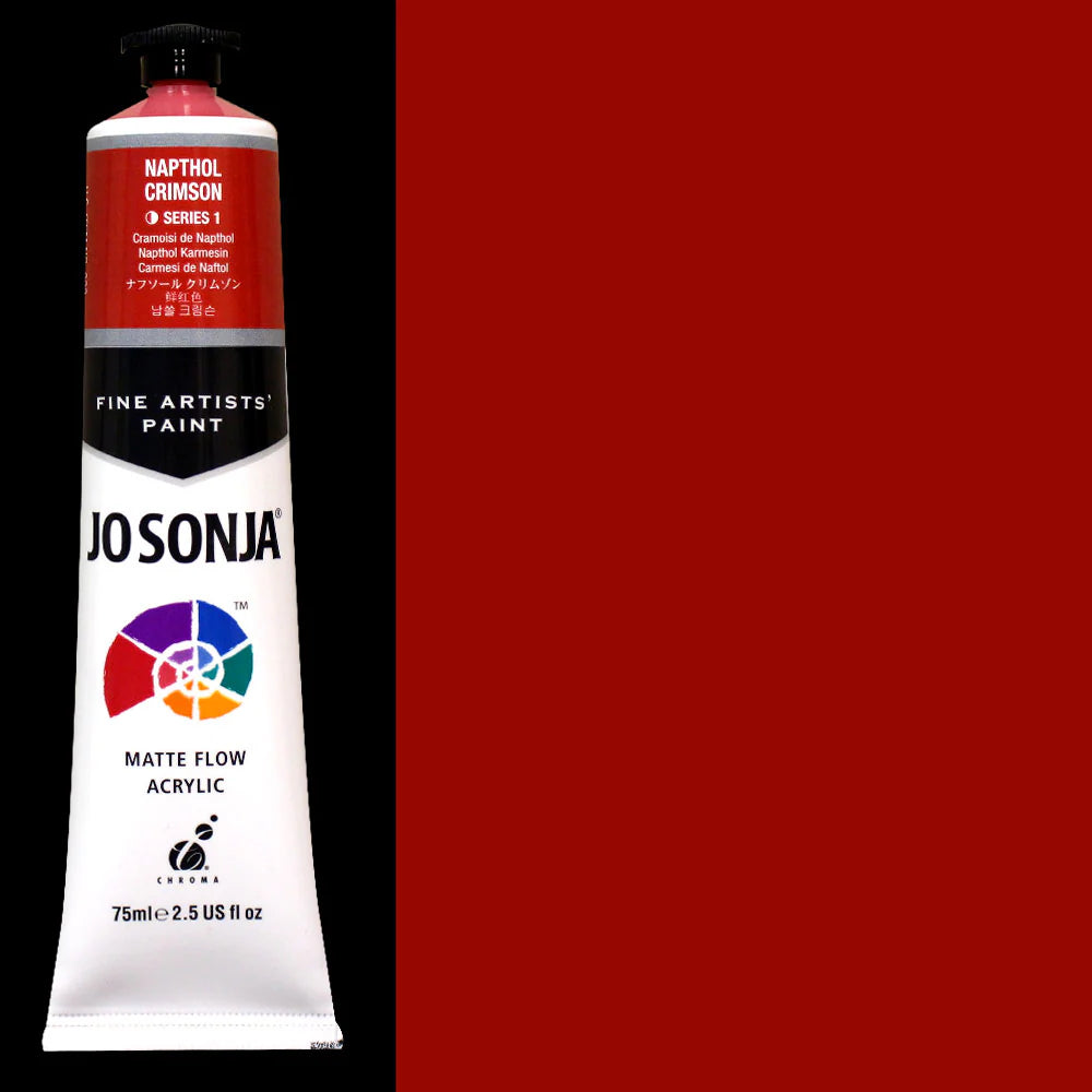 Jo Sonja Acrylic Paint Napthol Crimson Series  - Duthy Street Art Supplies