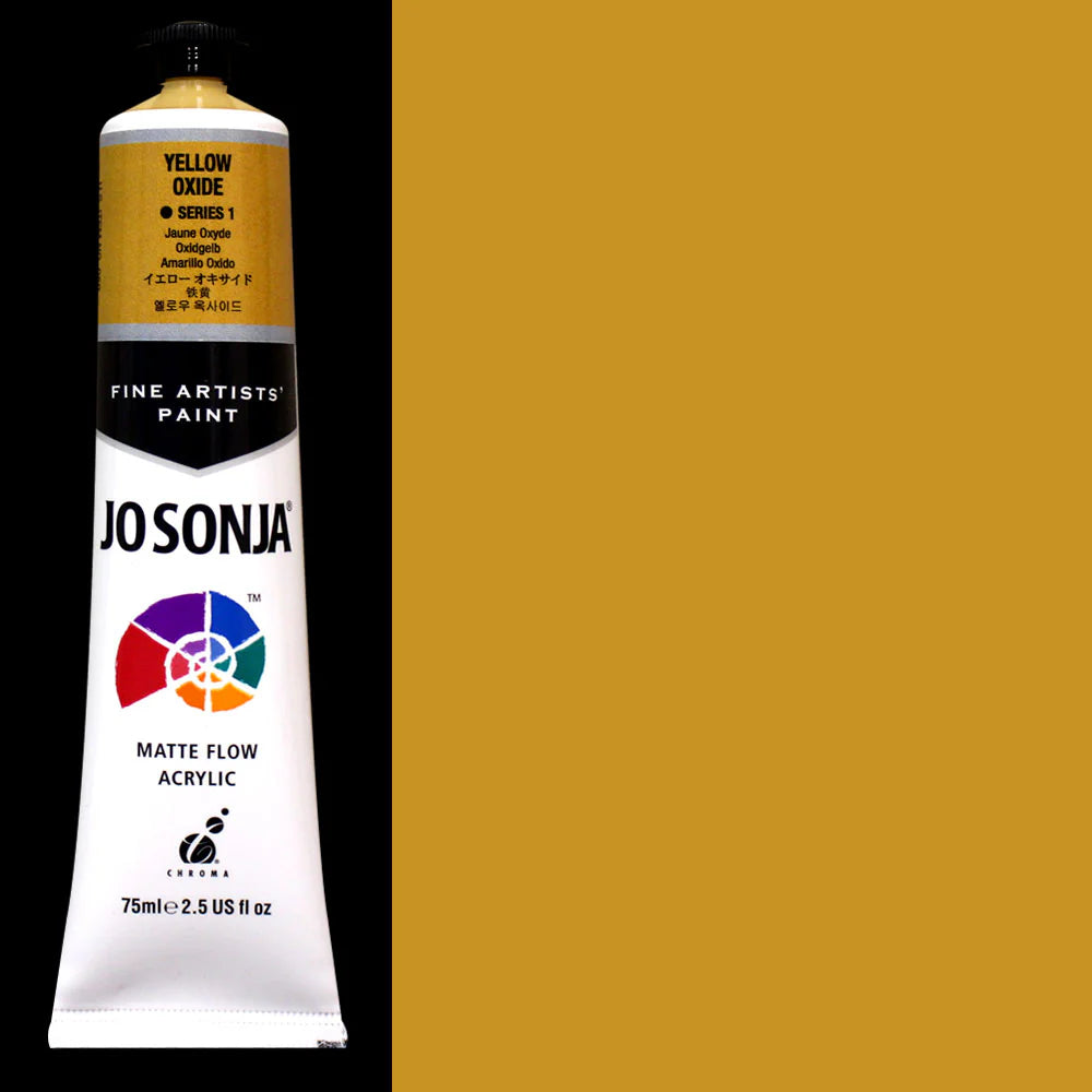 Jo Sonja Acrylic Paint Yellow Oxide - 75ml - Series 1 - Duthy Street Art Supplies