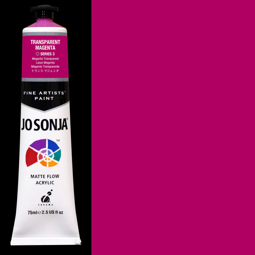 Jo Sonja Transparent Magenta acrylic paint - 75ml - Series 3