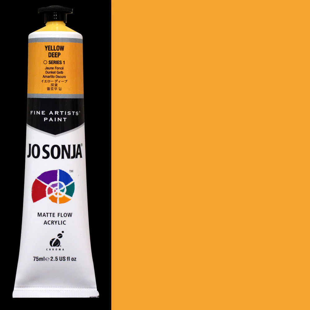 Jo sonja acrylic paint - yellow deep - 75ml - Series 1