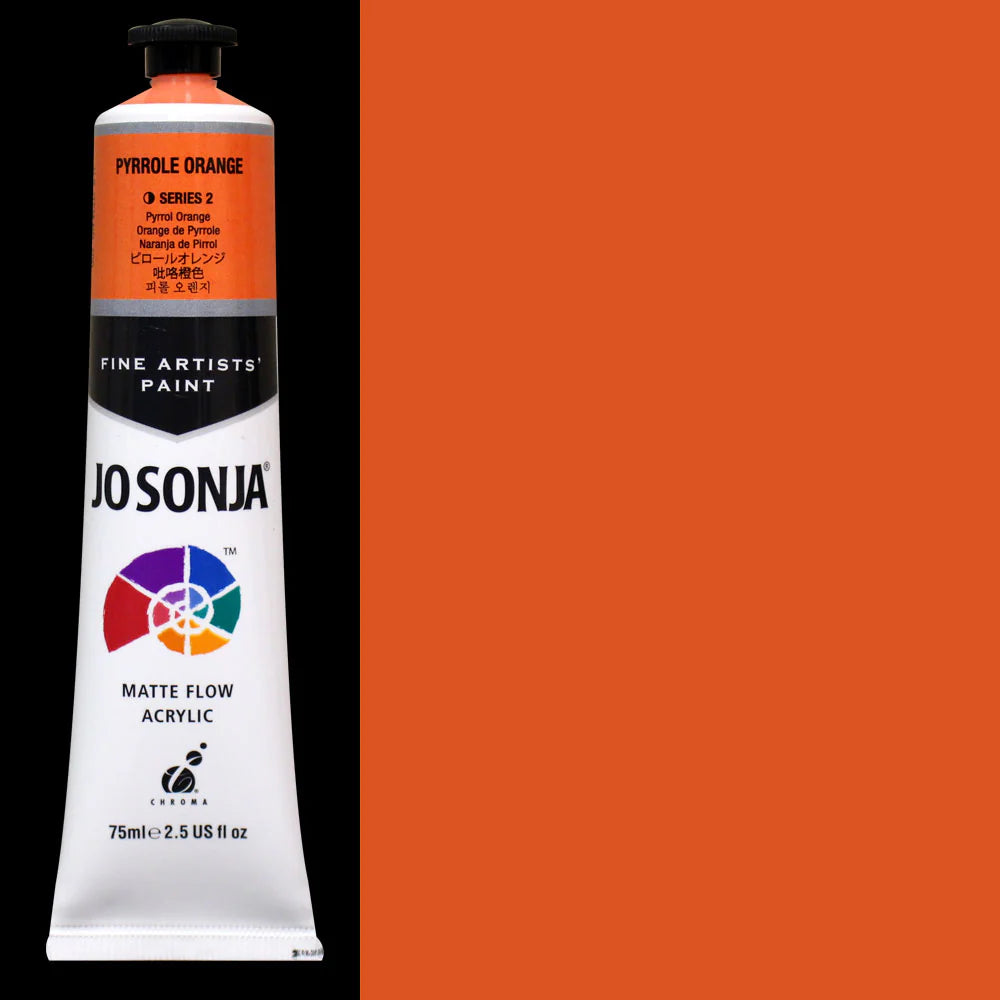Jo Sonja Matte Flow Acrylic - Orange - 75ml - Series 2