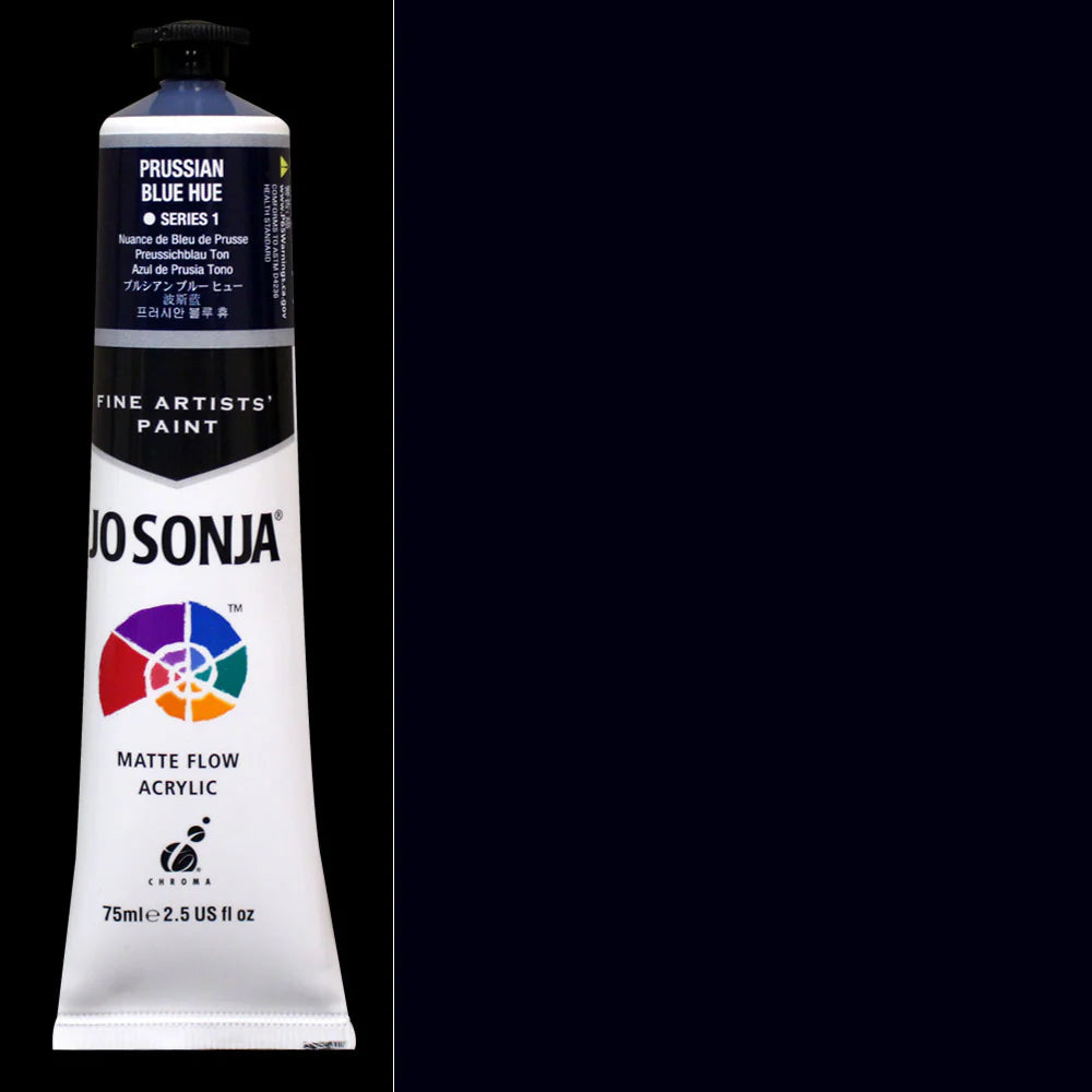 Jo Sonja Matte Flow Acrylic - 75ml - Prussian Blue Hue - Series 1