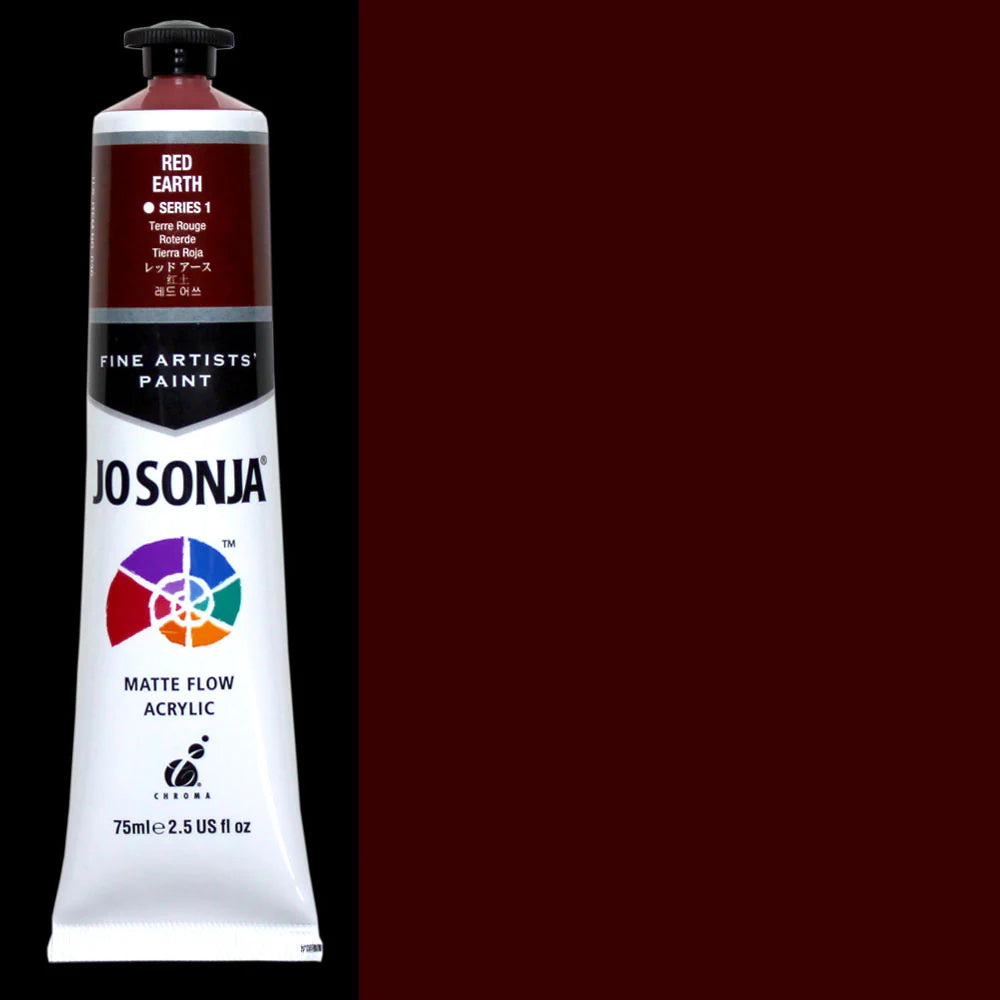 Jo Sonja Matte Flow Acrylic Paint - Red Earth - Series 1 - 75ml