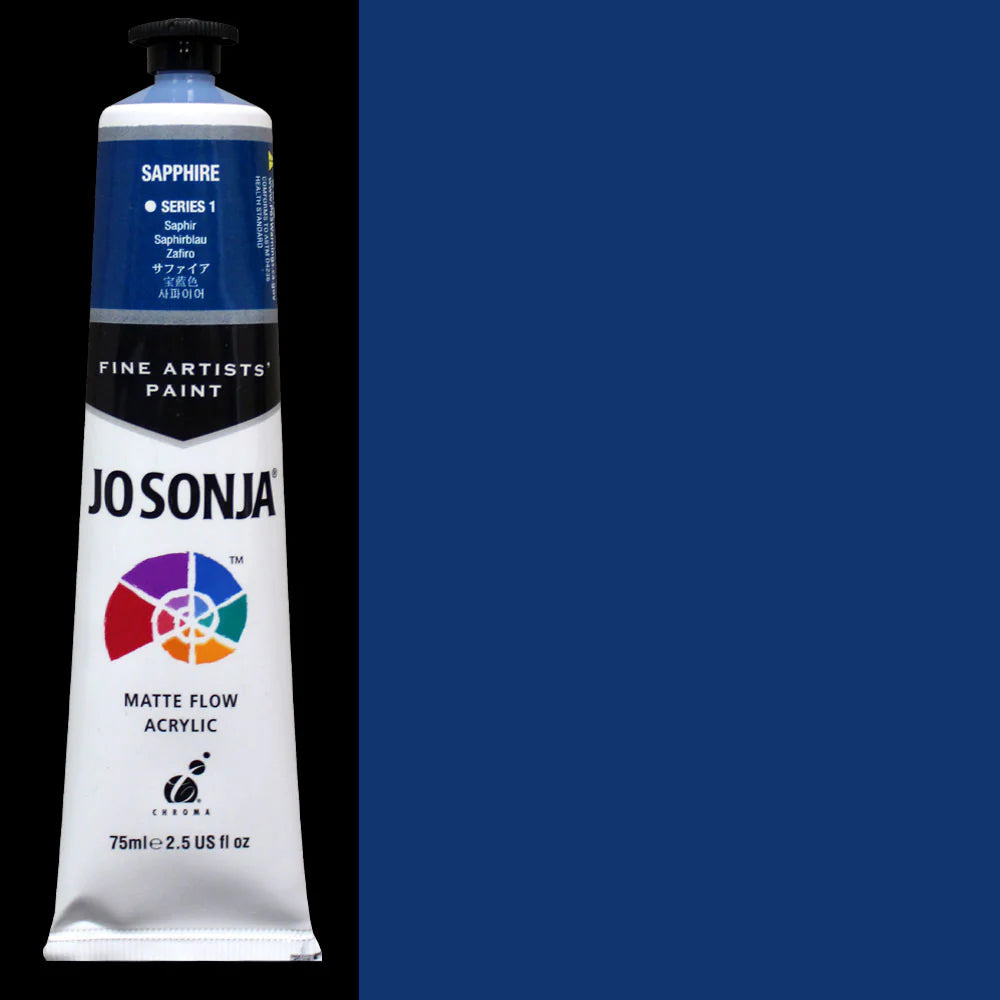 Jo Sonja Matte Flow Acrylic - Sapphire - 75ml - Series 1