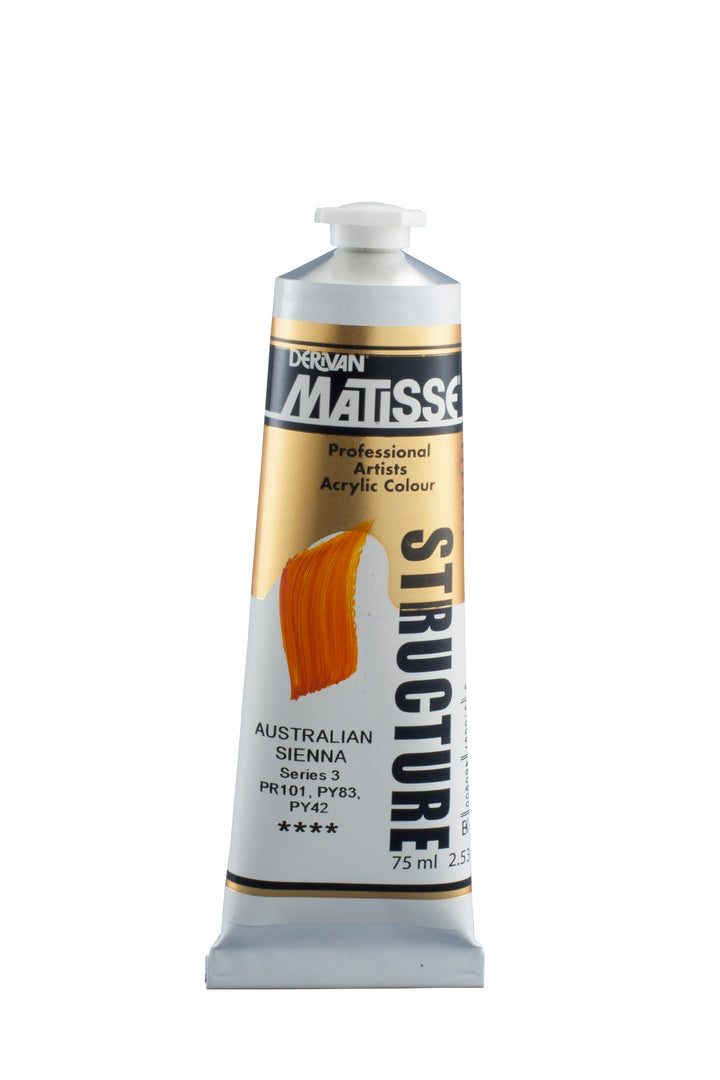 Matisse Structure Acrylic Paint - Australian Sienna - 75ml - Series 3- duthy street art supplies