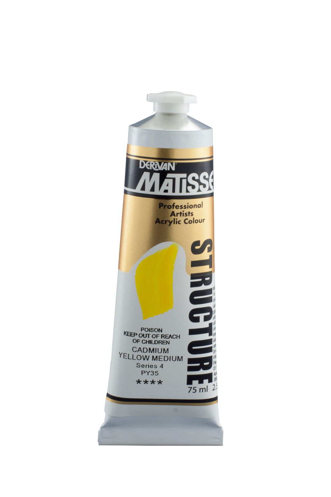 Matisse Structure acrylic paint - cadmium yellow medium - 75ml