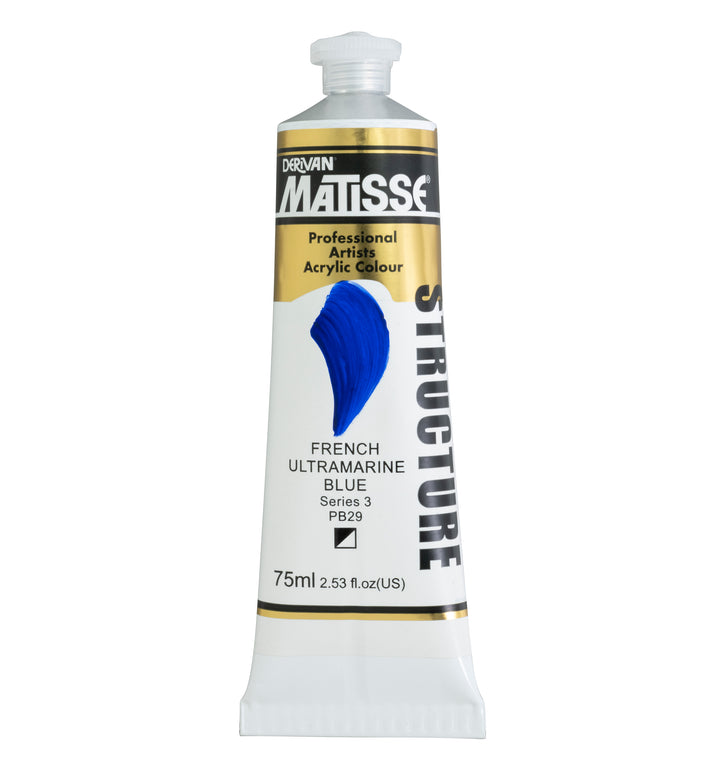 Matisse structure acrylic paint tube - french ultramarine blue - 75ml
