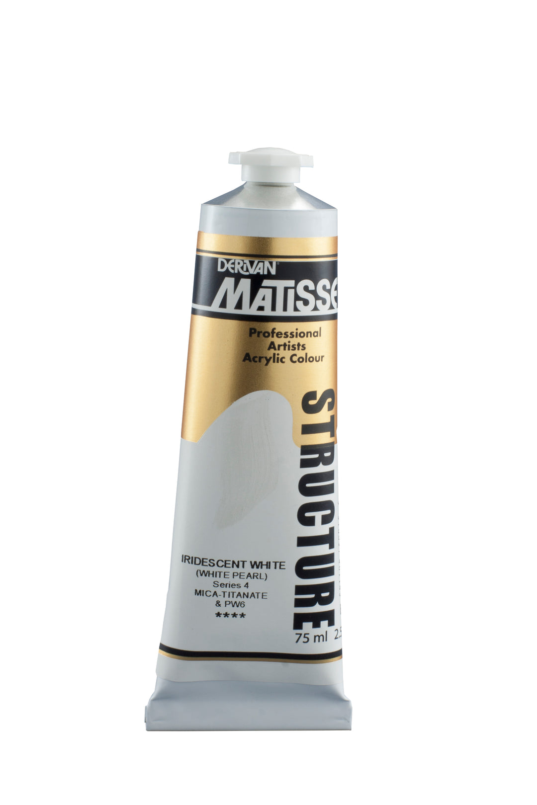 Matisse Structure acrylic paint tube - iridescent white or white pearl - 75ml