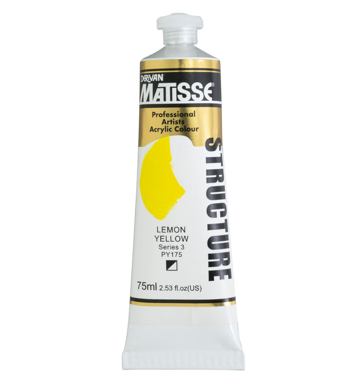 Matisse Structure Acrylic paint tube - lemon yellow - 75ml