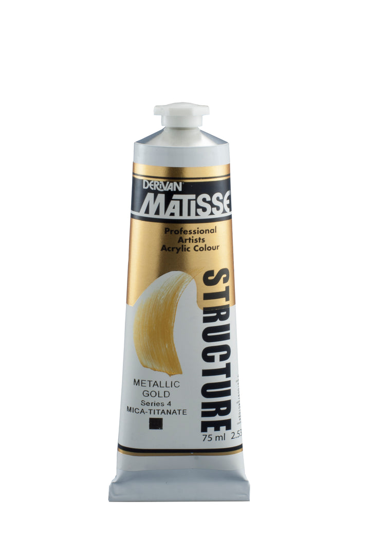 Matisse acrylic structure paint - metallic gold - 75ml