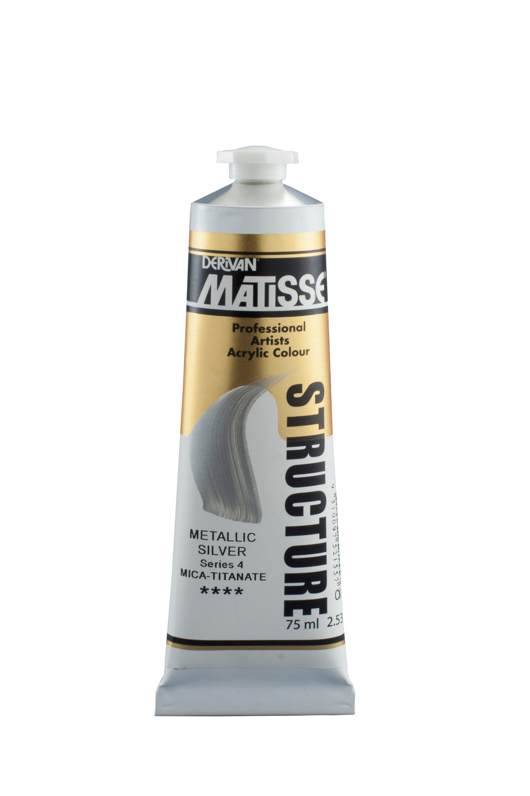 Matisse structure acrylic paint - metallic silver - 75ml