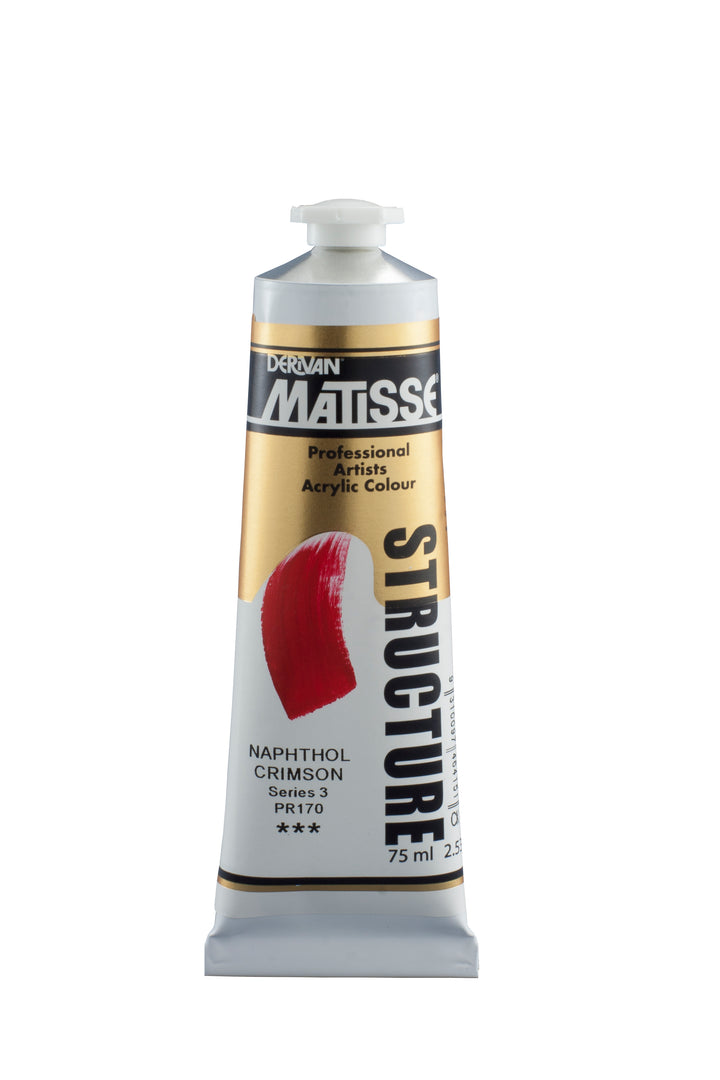 Matisse Structure acrylic paint - naphthol crimson - 75ml