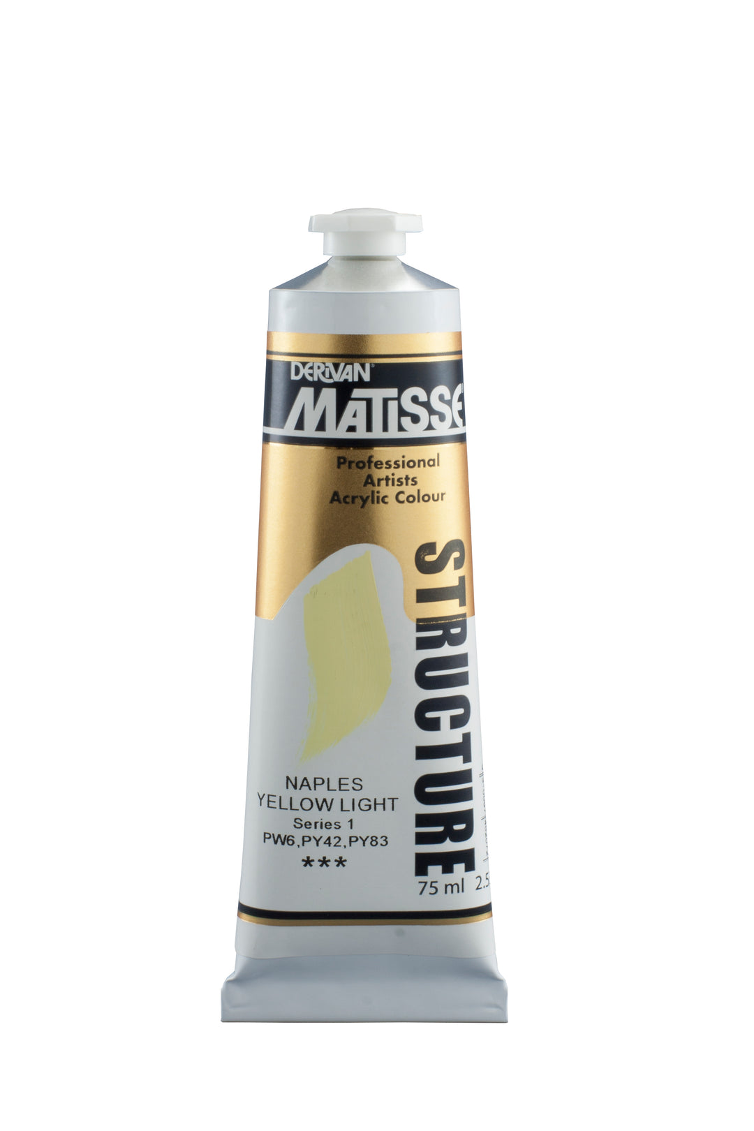 Matisse structure acrylic paint - napes yellow light - 75ml