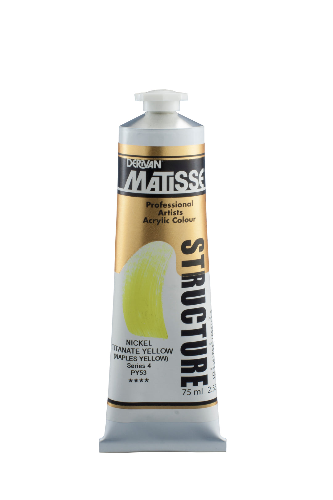 Matisse Structure acrylic paint - nickel titanate yellow naples - 75ml