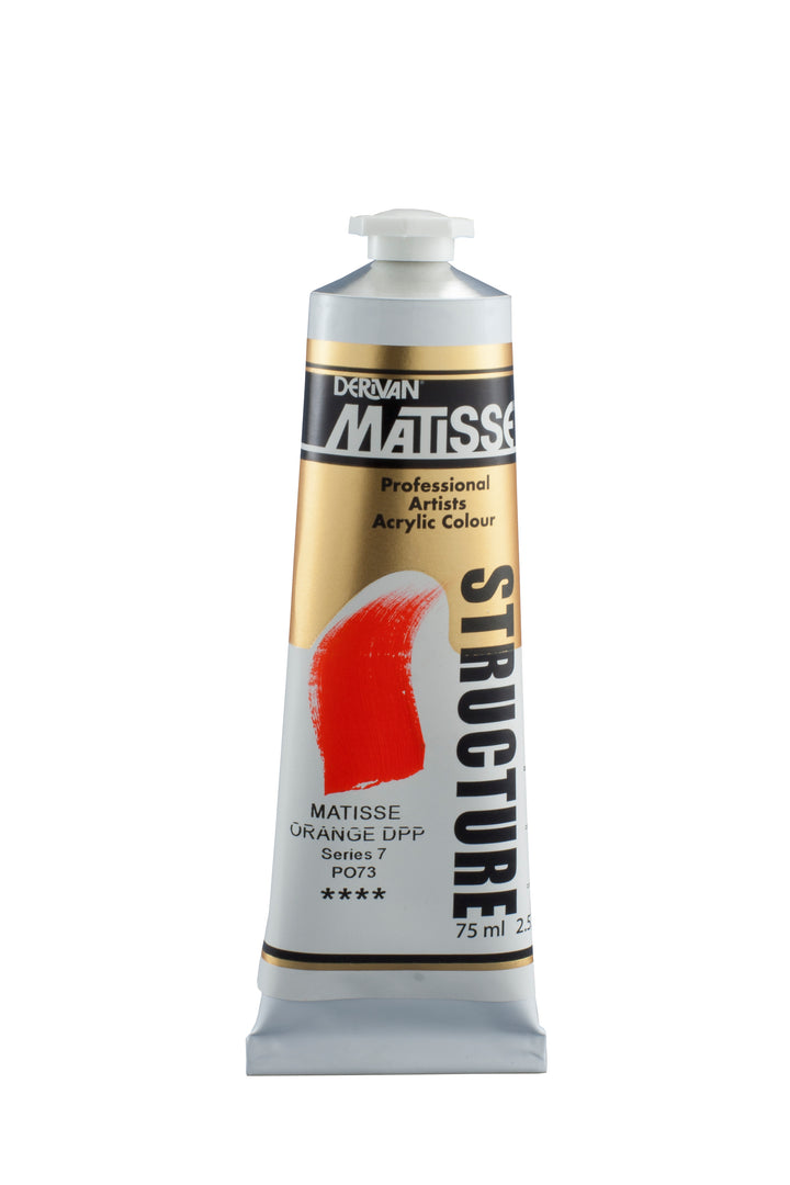 Matisse structure acrylic paint - matisse orange dpp - 75ml