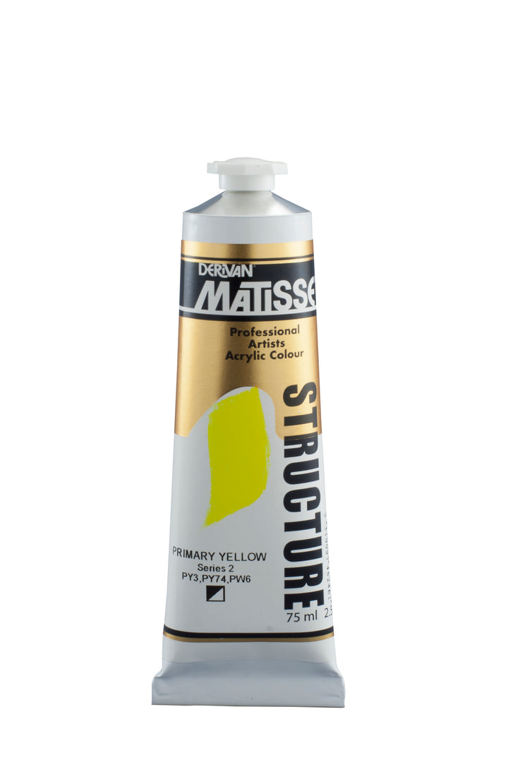 Matisse structure acrylic paint - Primary yellow - 75ml